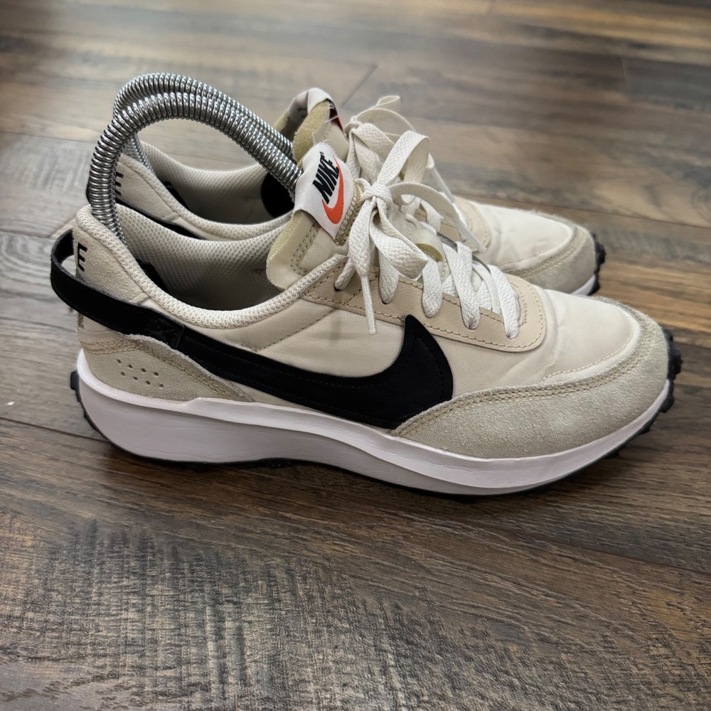 Nike Waffle Debut Sail Ivory Black Womens 5.5 Running Shoes Athletic Sneaker‎